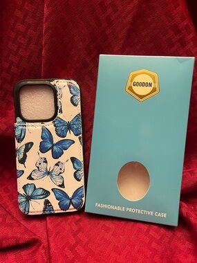 Goodon Fashionable Protective Case w/ card holder for iPhone 15 Pro